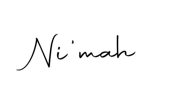 You should practise on your own different ways (Autography-DOLnW) to write your name (Ni'mah) in signature. don't let someone else do it for you. Ni'mah signature style 10 images and pictures png