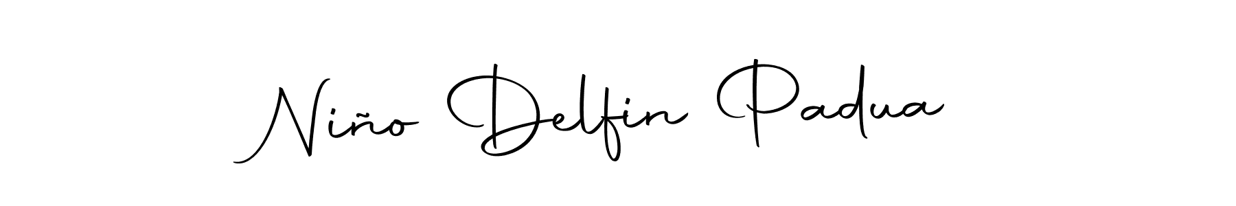 How to make Niño Delfin Padua name signature. Use Autography-DOLnW style for creating short signs online. This is the latest handwritten sign. Niño Delfin Padua signature style 10 images and pictures png