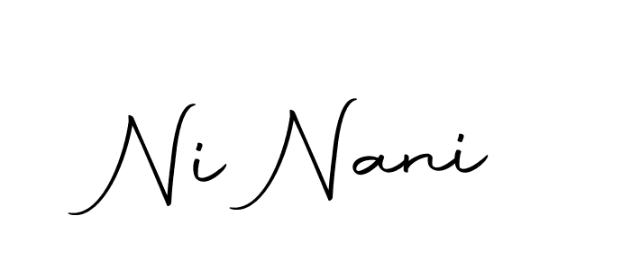 This is the best signature style for the Ni Nani name. Also you like these signature font (Autography-DOLnW). Mix name signature. Ni Nani signature style 10 images and pictures png