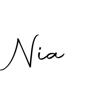 Design your own signature with our free online signature maker. With this signature software, you can create a handwritten (Autography-DOLnW) signature for name Nia. Nia signature style 10 images and pictures png