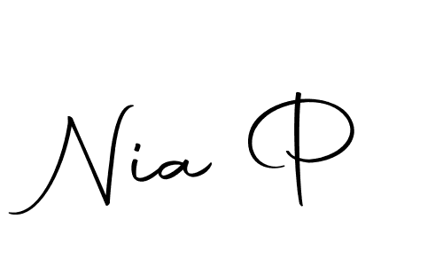 How to make Nia P signature? Autography-DOLnW is a professional autograph style. Create handwritten signature for Nia P name. Nia P signature style 10 images and pictures png