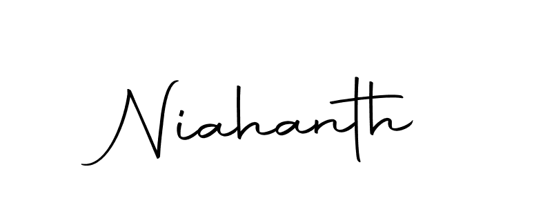 Design your own signature with our free online signature maker. With this signature software, you can create a handwritten (Autography-DOLnW) signature for name Niahanth. Niahanth signature style 10 images and pictures png