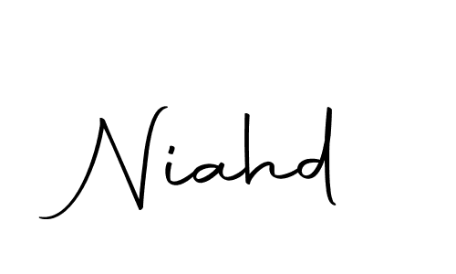 Niahd stylish signature style. Best Handwritten Sign (Autography-DOLnW) for my name. Handwritten Signature Collection Ideas for my name Niahd. Niahd signature style 10 images and pictures png