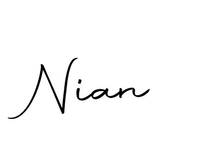 Create a beautiful signature design for name Nian. With this signature (Autography-DOLnW) fonts, you can make a handwritten signature for free. Nian signature style 10 images and pictures png