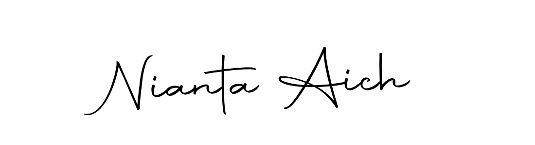 Here are the top 10 professional signature styles for the name Nianta Aich. These are the best autograph styles you can use for your name. Nianta Aich signature style 10 images and pictures png
