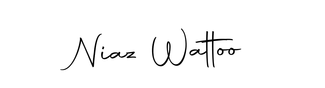How to make Niaz Wattoo name signature. Use Autography-DOLnW style for creating short signs online. This is the latest handwritten sign. Niaz Wattoo signature style 10 images and pictures png