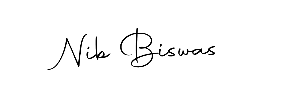 Nib Biswas stylish signature style. Best Handwritten Sign (Autography-DOLnW) for my name. Handwritten Signature Collection Ideas for my name Nib Biswas. Nib Biswas signature style 10 images and pictures png