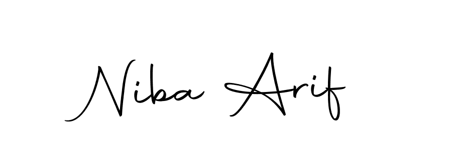 Make a beautiful signature design for name Niba Arif. With this signature (Autography-DOLnW) style, you can create a handwritten signature for free. Niba Arif signature style 10 images and pictures png