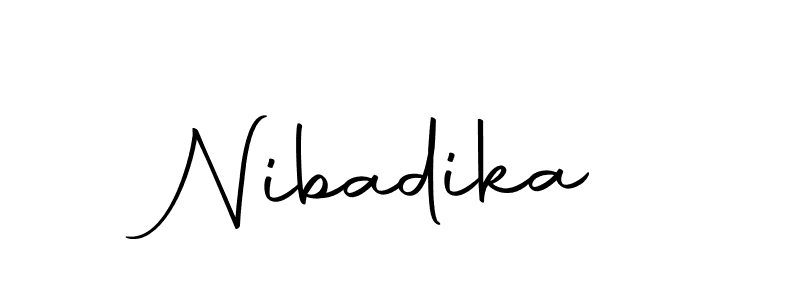 Make a beautiful signature design for name Nibadika. With this signature (Autography-DOLnW) style, you can create a handwritten signature for free. Nibadika signature style 10 images and pictures png