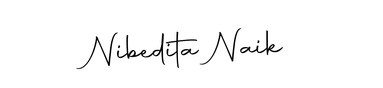 How to make Nibedita Naik name signature. Use Autography-DOLnW style for creating short signs online. This is the latest handwritten sign. Nibedita Naik signature style 10 images and pictures png