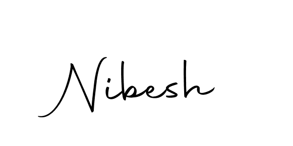 Nibesh stylish signature style. Best Handwritten Sign (Autography-DOLnW) for my name. Handwritten Signature Collection Ideas for my name Nibesh. Nibesh signature style 10 images and pictures png