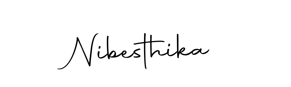 Make a beautiful signature design for name Nibesthika. With this signature (Autography-DOLnW) style, you can create a handwritten signature for free. Nibesthika signature style 10 images and pictures png