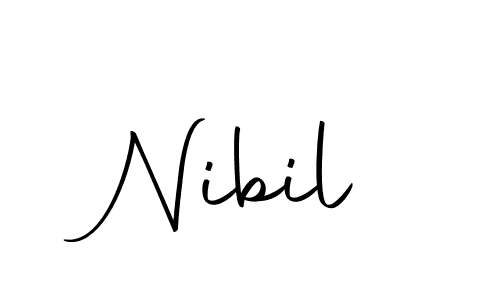 Design your own signature with our free online signature maker. With this signature software, you can create a handwritten (Autography-DOLnW) signature for name Nibil. Nibil signature style 10 images and pictures png