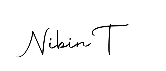 The best way (Autography-DOLnW) to make a short signature is to pick only two or three words in your name. The name Nibin T include a total of six letters. For converting this name. Nibin T signature style 10 images and pictures png