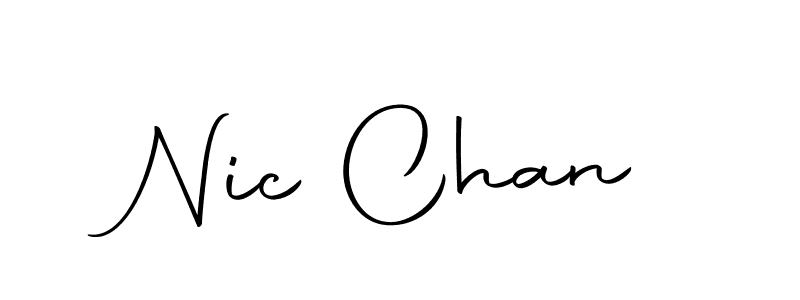 You should practise on your own different ways (Autography-DOLnW) to write your name (Nic Chan) in signature. don't let someone else do it for you. Nic Chan signature style 10 images and pictures png