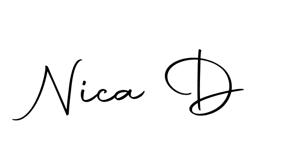 Make a beautiful signature design for name Nica D. With this signature (Autography-DOLnW) style, you can create a handwritten signature for free. Nica D signature style 10 images and pictures png