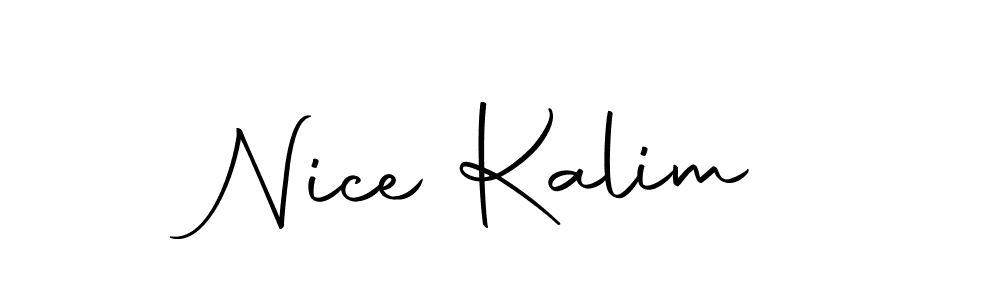 Design your own signature with our free online signature maker. With this signature software, you can create a handwritten (Autography-DOLnW) signature for name Nice Kalim. Nice Kalim signature style 10 images and pictures png