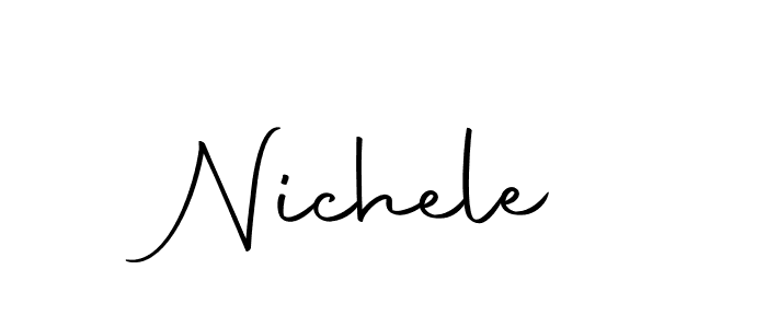 Use a signature maker to create a handwritten signature online. With this signature software, you can design (Autography-DOLnW) your own signature for name Nichele. Nichele signature style 10 images and pictures png