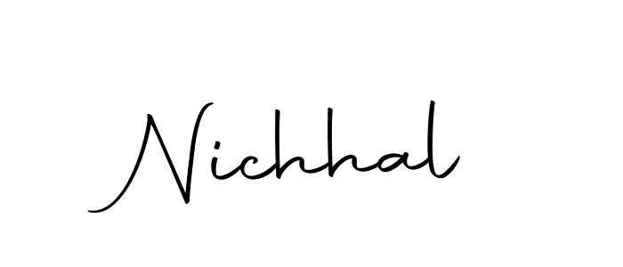 Nichhal stylish signature style. Best Handwritten Sign (Autography-DOLnW) for my name. Handwritten Signature Collection Ideas for my name Nichhal. Nichhal signature style 10 images and pictures png