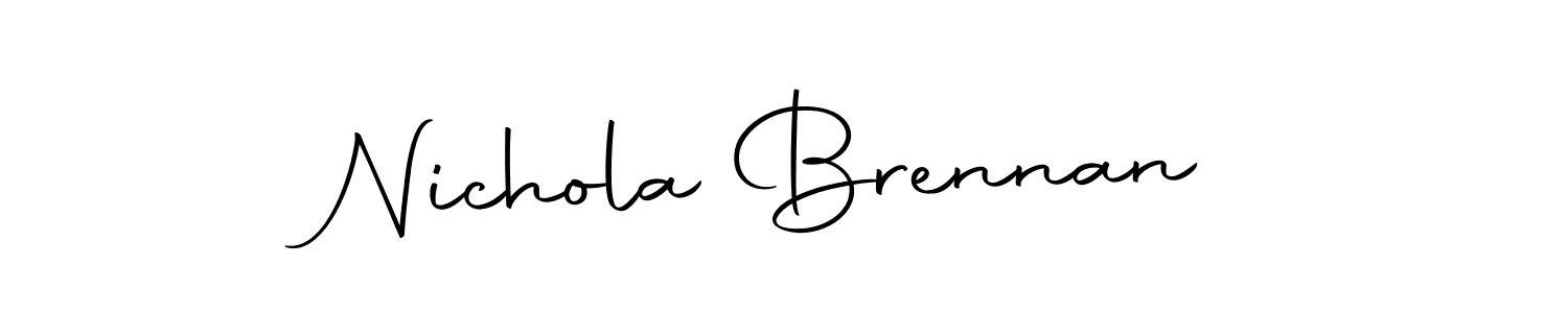Similarly Autography-DOLnW is the best handwritten signature design. Signature creator online .You can use it as an online autograph creator for name Nichola Brennan. Nichola Brennan signature style 10 images and pictures png