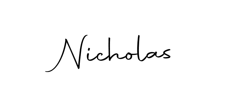 How to make Nicholas name signature. Use Autography-DOLnW style for creating short signs online. This is the latest handwritten sign. Nicholas signature style 10 images and pictures png