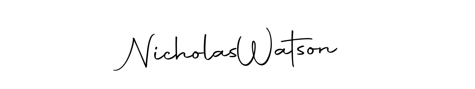 Use a signature maker to create a handwritten signature online. With this signature software, you can design (Autography-DOLnW) your own signature for name Nicholas  Watson. Nicholas  Watson signature style 10 images and pictures png