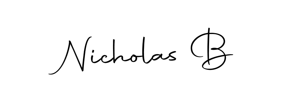 Design your own signature with our free online signature maker. With this signature software, you can create a handwritten (Autography-DOLnW) signature for name Nicholas B. Nicholas B signature style 10 images and pictures png