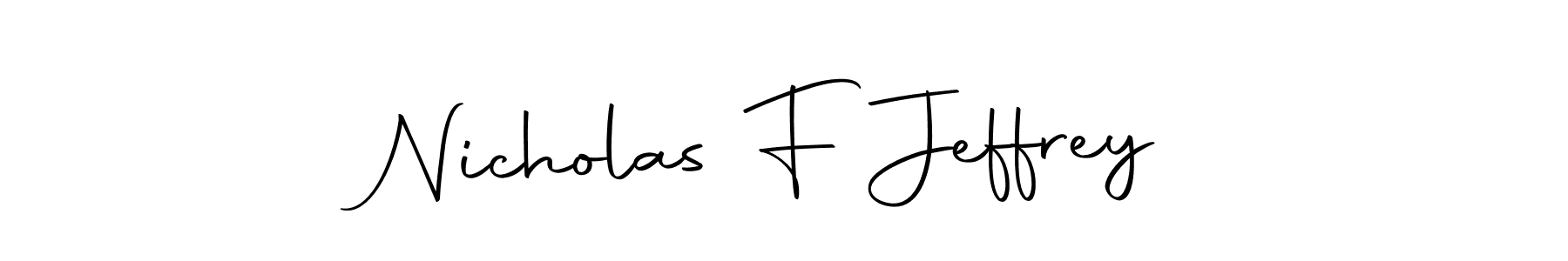 Design your own signature with our free online signature maker. With this signature software, you can create a handwritten (Autography-DOLnW) signature for name Nicholas F Jeffrey. Nicholas F Jeffrey signature style 10 images and pictures png