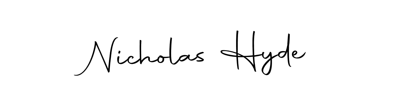 You should practise on your own different ways (Autography-DOLnW) to write your name (Nicholas Hyde) in signature. don't let someone else do it for you. Nicholas Hyde signature style 10 images and pictures png