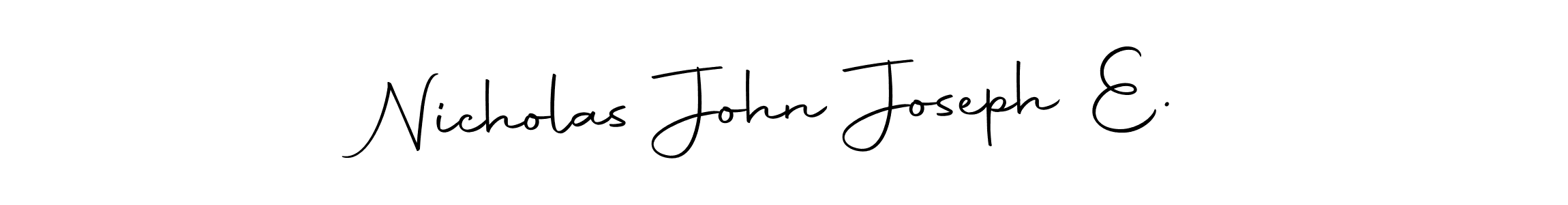 Make a beautiful signature design for name Nicholas John Joseph E.. Use this online signature maker to create a handwritten signature for free. Nicholas John Joseph E. signature style 10 images and pictures png