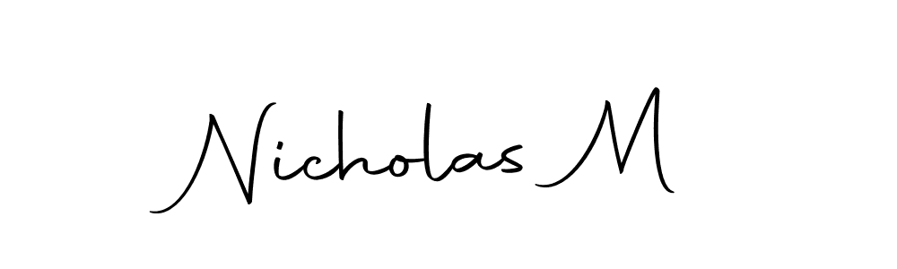 How to Draw Nicholas M signature style? Autography-DOLnW is a latest design signature styles for name Nicholas M. Nicholas M signature style 10 images and pictures png