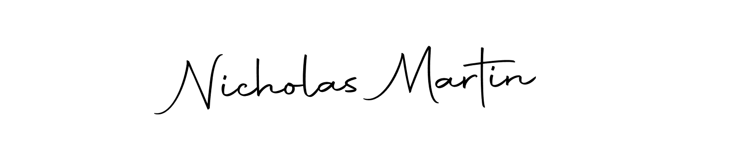 Create a beautiful signature design for name Nicholas Martin. With this signature (Autography-DOLnW) fonts, you can make a handwritten signature for free. Nicholas Martin signature style 10 images and pictures png