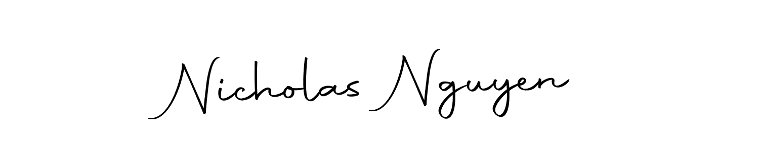 Create a beautiful signature design for name Nicholas Nguyen. With this signature (Autography-DOLnW) fonts, you can make a handwritten signature for free. Nicholas Nguyen signature style 10 images and pictures png