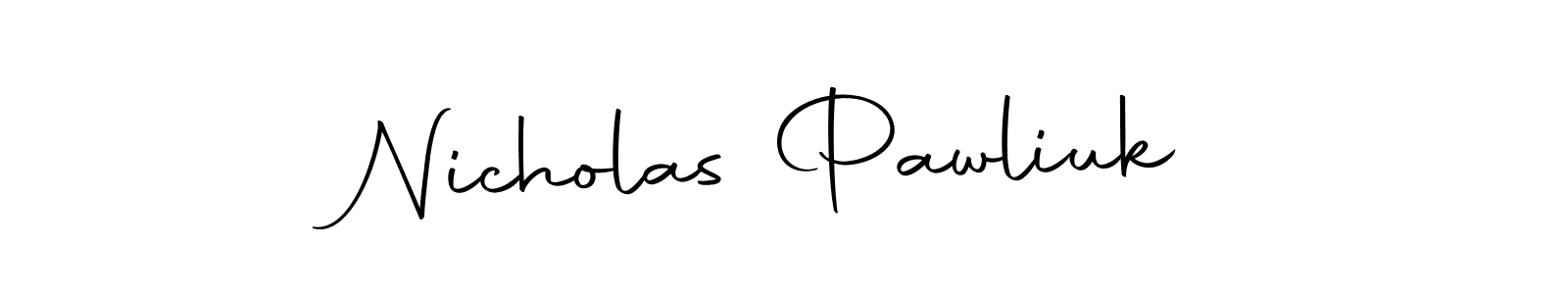 Here are the top 10 professional signature styles for the name Nicholas Pawliuk. These are the best autograph styles you can use for your name. Nicholas Pawliuk signature style 10 images and pictures png