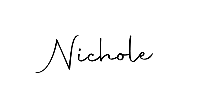 Design your own signature with our free online signature maker. With this signature software, you can create a handwritten (Autography-DOLnW) signature for name Nichole. Nichole signature style 10 images and pictures png