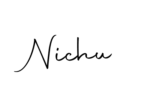 Nichu stylish signature style. Best Handwritten Sign (Autography-DOLnW) for my name. Handwritten Signature Collection Ideas for my name Nichu. Nichu signature style 10 images and pictures png