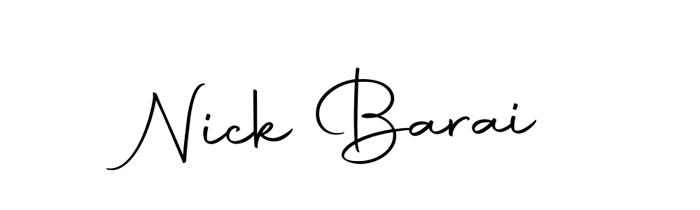 Make a beautiful signature design for name Nick Barai. With this signature (Autography-DOLnW) style, you can create a handwritten signature for free. Nick Barai signature style 10 images and pictures png