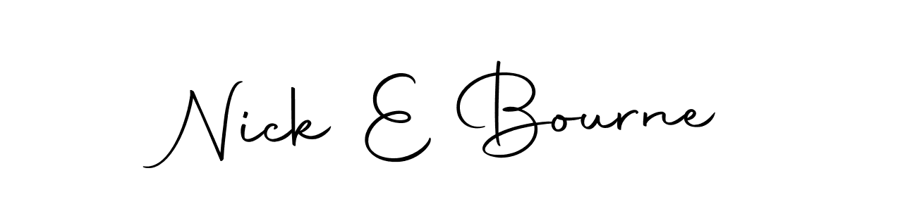You should practise on your own different ways (Autography-DOLnW) to write your name (Nick E Bourne) in signature. don't let someone else do it for you. Nick E Bourne signature style 10 images and pictures png