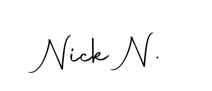 Use a signature maker to create a handwritten signature online. With this signature software, you can design (Autography-DOLnW) your own signature for name Nick N.. Nick N. signature style 10 images and pictures png