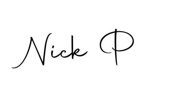 Make a beautiful signature design for name Nick P. With this signature (Autography-DOLnW) style, you can create a handwritten signature for free. Nick P signature style 10 images and pictures png