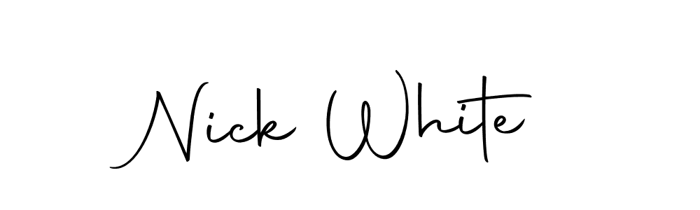 Create a beautiful signature design for name Nick White. With this signature (Autography-DOLnW) fonts, you can make a handwritten signature for free. Nick White signature style 10 images and pictures png