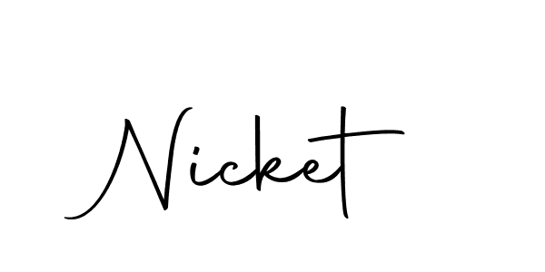 Nicket stylish signature style. Best Handwritten Sign (Autography-DOLnW) for my name. Handwritten Signature Collection Ideas for my name Nicket. Nicket signature style 10 images and pictures png