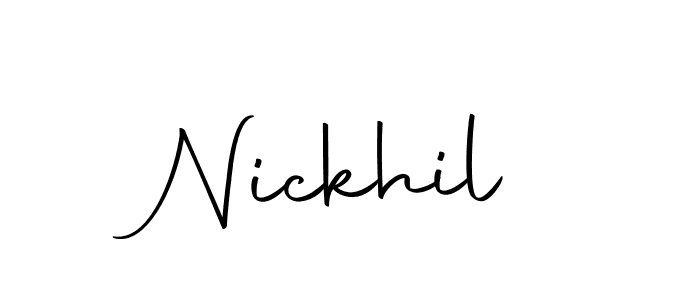 Nickhil stylish signature style. Best Handwritten Sign (Autography-DOLnW) for my name. Handwritten Signature Collection Ideas for my name Nickhil. Nickhil signature style 10 images and pictures png
