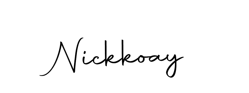 Design your own signature with our free online signature maker. With this signature software, you can create a handwritten (Autography-DOLnW) signature for name Nickkoay. Nickkoay signature style 10 images and pictures png