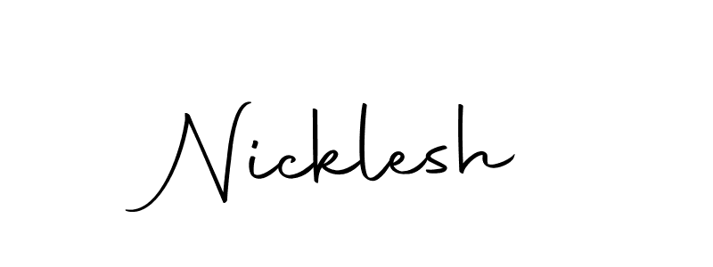 The best way (Autography-DOLnW) to make a short signature is to pick only two or three words in your name. The name Nicklesh include a total of six letters. For converting this name. Nicklesh signature style 10 images and pictures png