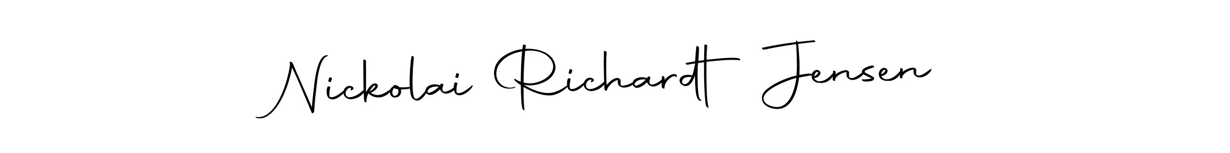 Similarly Autography-DOLnW is the best handwritten signature design. Signature creator online .You can use it as an online autograph creator for name Nickolai Richardt Jensen. Nickolai Richardt Jensen signature style 10 images and pictures png