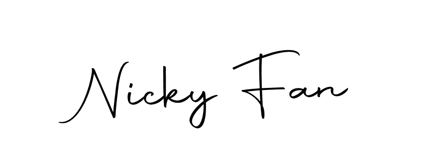 Make a beautiful signature design for name Nicky Fan. Use this online signature maker to create a handwritten signature for free. Nicky Fan signature style 10 images and pictures png