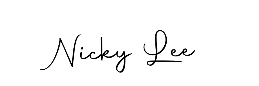 Design your own signature with our free online signature maker. With this signature software, you can create a handwritten (Autography-DOLnW) signature for name Nicky Lee. Nicky Lee signature style 10 images and pictures png