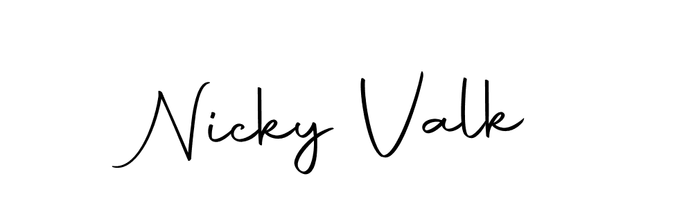 Create a beautiful signature design for name Nicky Valk. With this signature (Autography-DOLnW) fonts, you can make a handwritten signature for free. Nicky Valk signature style 10 images and pictures png