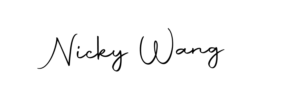 Autography-DOLnW is a professional signature style that is perfect for those who want to add a touch of class to their signature. It is also a great choice for those who want to make their signature more unique. Get Nicky Wang name to fancy signature for free. Nicky Wang signature style 10 images and pictures png